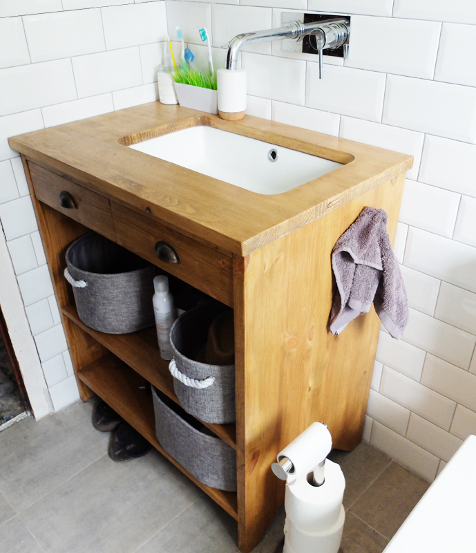 mueble lavabo madera a medida