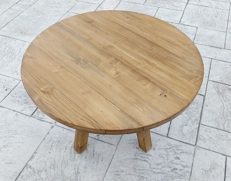 taula fusta rodona