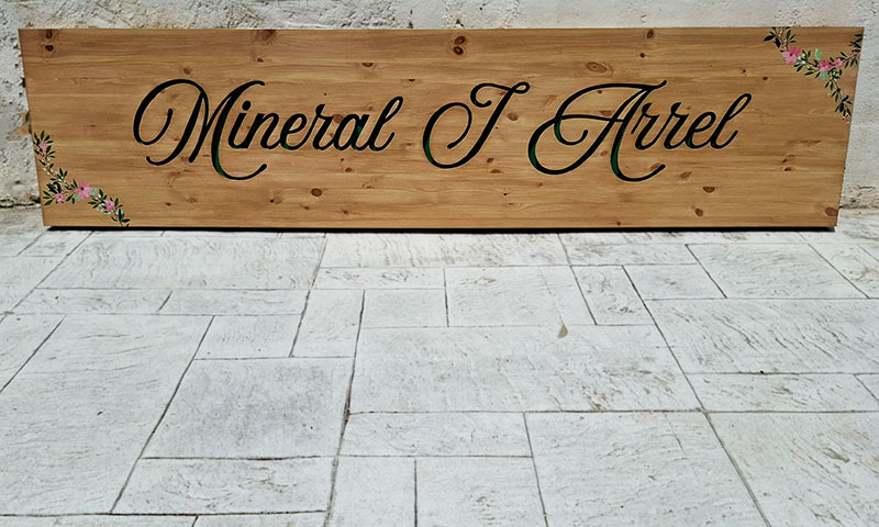 cartell fusta personalitzat